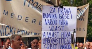 Radnici Goše održali protest ispred Vlade, Sloga podržala