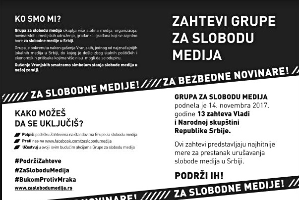 Akcija! U nedelju 19. novembra, od 12 č do 15 č, širom Srbije! Bukom protiv mraka!