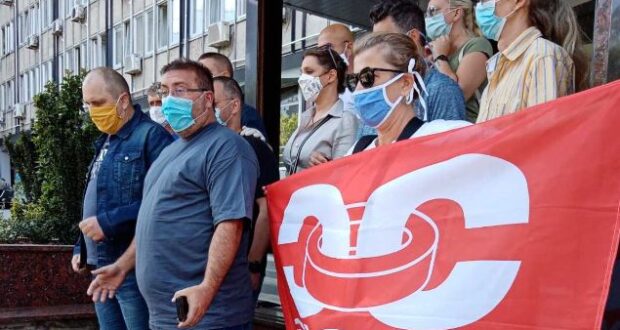 Protest sindikata Sloga ispred Ministarstva poljoprivrede Srbije