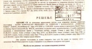 Inspekcija vratila na posao predsednika sindikata JKP Vodovod Šabac