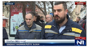 Protest upozorenja radnika Pošte u Zemunu, najavljuju okupljanje u Takovskoj