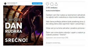 Za Dan rudara Vučić im želi sreću i zdravlje, uslove rada i pogibiju ne pominje