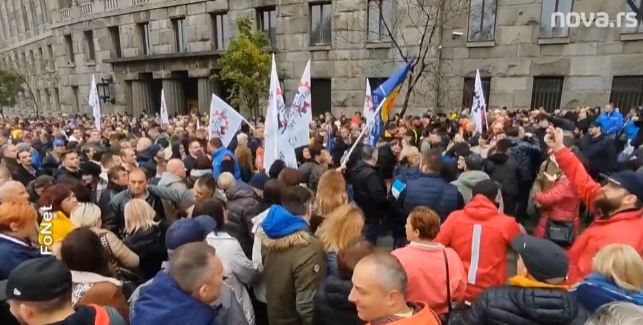 Protest radnika „Pošta Srbije“